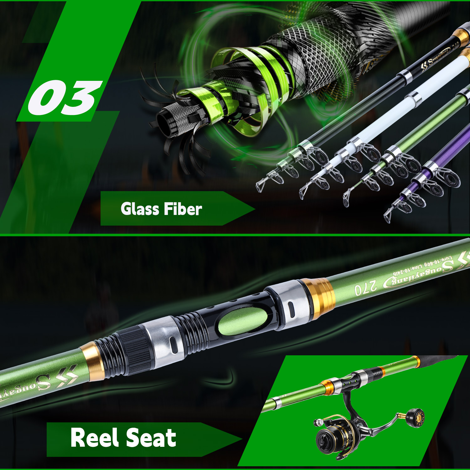 Sougayialng Spinning Fishing R - Fishing Rod Spinning recension och pris