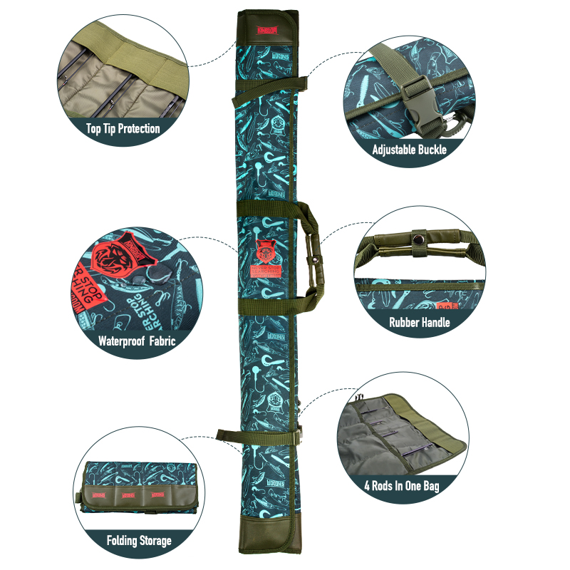 KINGDOM Fishing Rod Bag Waterp - Fishing Rod Case recension och pris