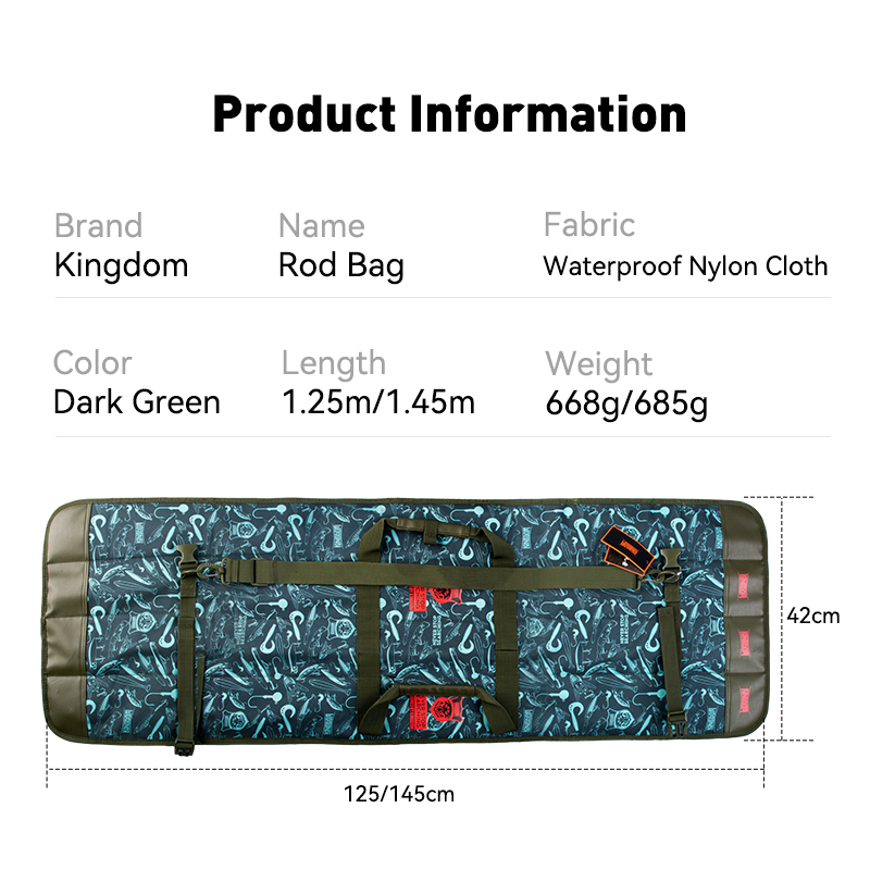 KINGDOM Fishing Rod Bag Waterp - Fishing Rod Case recension och pris